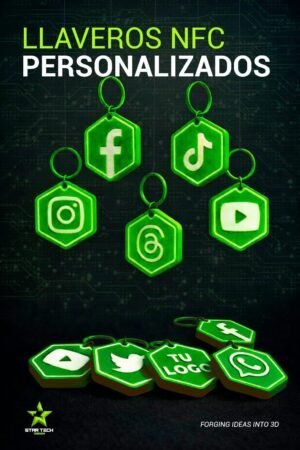 Llavero NFC Personalizado 3D | Redes Sociales y Negocios